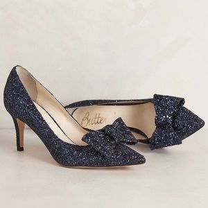 ⭐️NWT⭐️ Anthro Butter Devote Glitter Bow Heels
